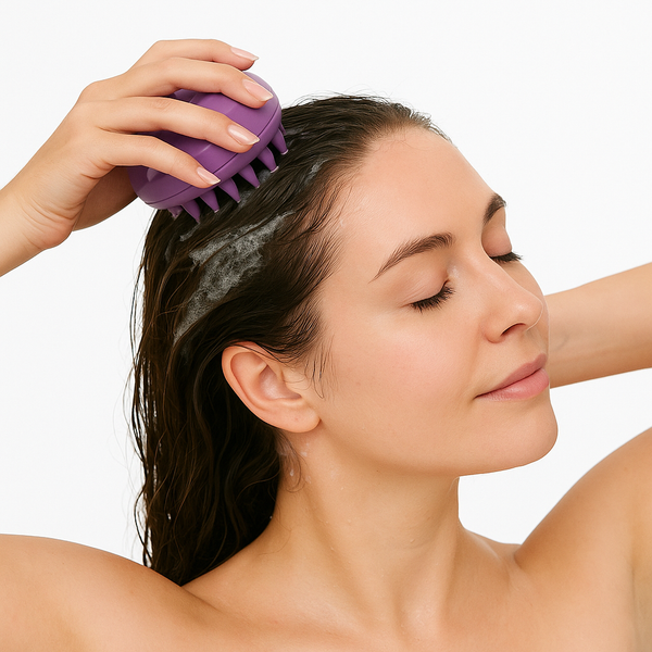 FOLIGAIN Esfoliante e Massaggiatore per Cuoio Capelluto in Viola