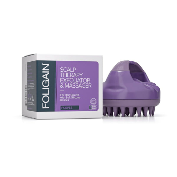 FOLIGAIN Esfoliante e Massaggiatore per Cuoio Capelluto in Viola