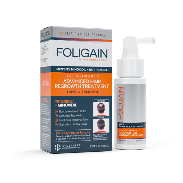 FOLIGAIN Ricrescita Avanzata Dei Capelli Per Uomo Minoxidil 5% + Trioxidil 5%