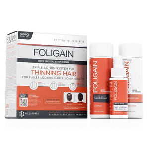 FOLIGAIN Triple Action Hair Care System For Men 3 Piece Trial Set - FOLIGAIN EU