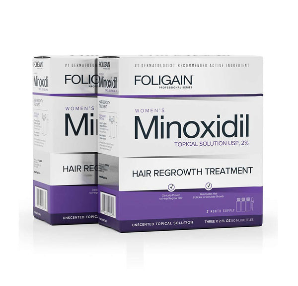 FOLIGAIN Minoxidil 2% Hair Regrowth Treatment For Women 6 Month Supply - FOLIGAIN EU