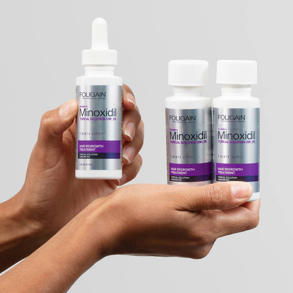 FOLIGAIN Minoxidil 2% Trattamento per la ricrescita dei capelli per donne Fornitura per 6 mesi